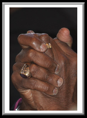 Desmond Tutu Hands in Prayer